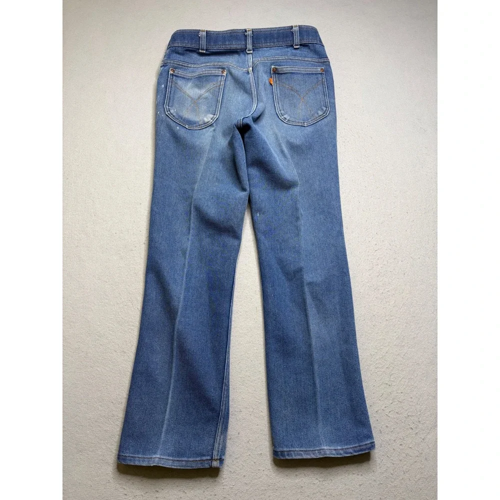 Levi's Jeans Men 34x29 Blue Action Slacks Skosh More Comfort Vintage 80s Denim